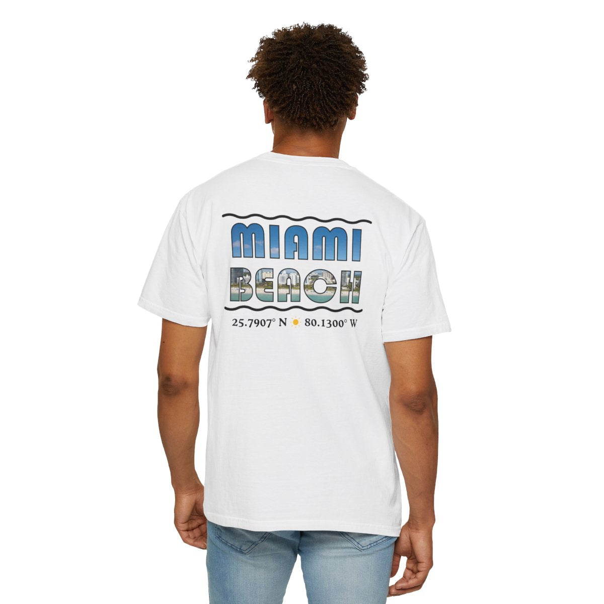 Miami Beach Text Graphic T-Shirt